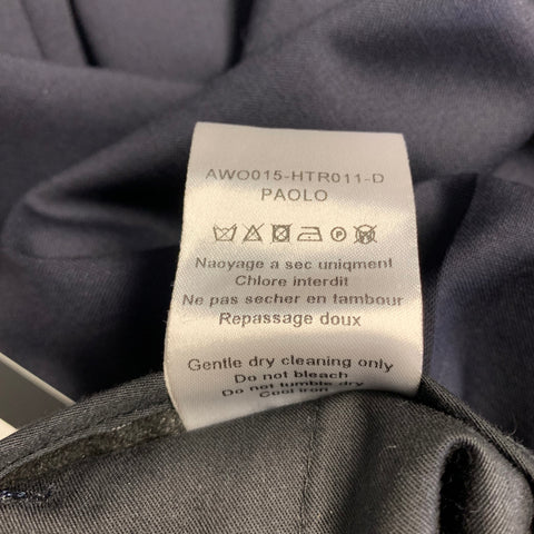 HARMONY Size 32 Navy Wool Mohair Elastic Waistband Dress Pants