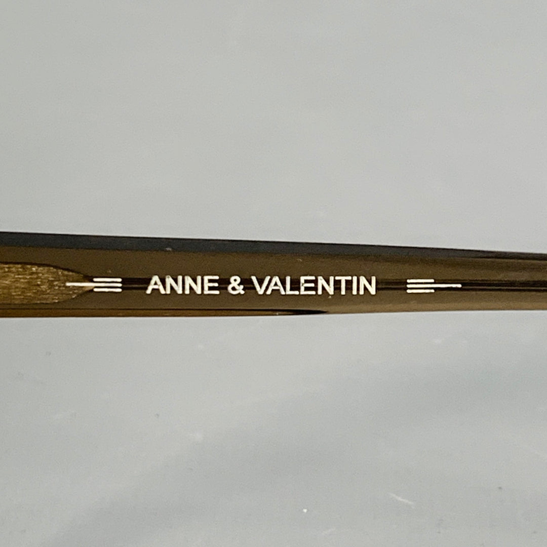 ANNE & VALENTIN O Life Brown Clear Two Tone Acetate Frames Eyewear