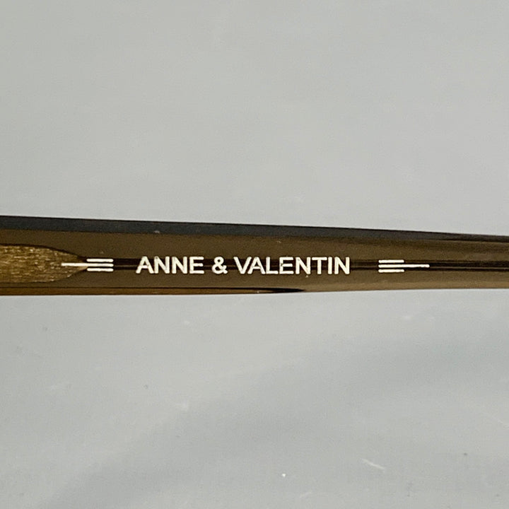 ANNE & VALENTIN O Life Brown Clear Two Tone Acetate Frames Eyewear