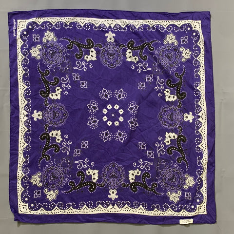 ACNE STUDIOS Purple Black & White Paisley Cotton Silk Scarves