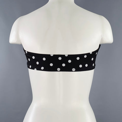 NO BRAND Size S Black White Polka Dot Bralette Casual Top