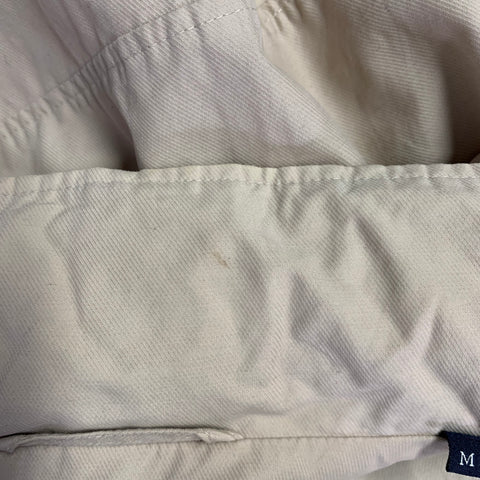 ERMENEGILDO ZEGNA Size M Cream Cotton Blend Field Jacket