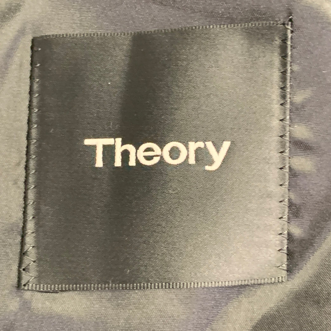 THEORY Size 44 Regular Clinton Black Polyamide Blend Notch Lapel Sport Coat