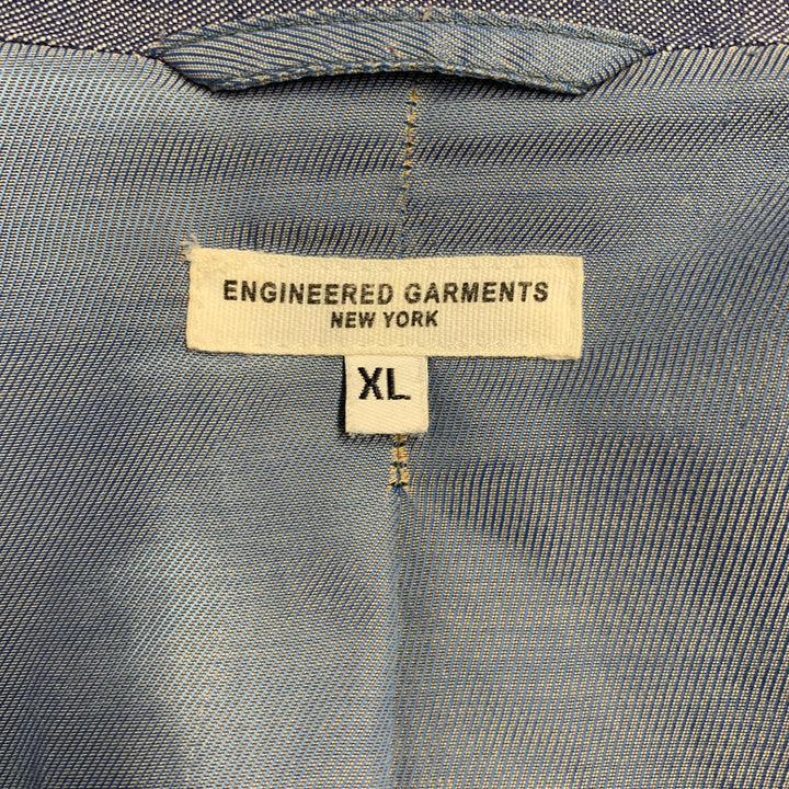 ENGINEERED GARMENTS Size XL Blue Cotton Textured Jacket