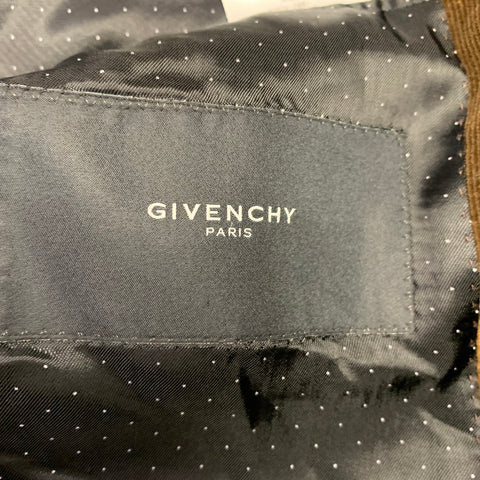 GIVENCHY Size 42 Brown Corduroy Cotton Notch Lapel Sport Coat