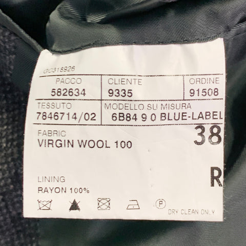 RALPH LAUREN Size 38 Regular Black Nailhead Wool Sport Coat