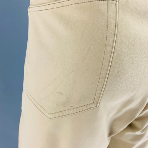 POLO de RALPH LAUREN Talla 38 Pantalón casual de mezcla de algodón beige con 5 bolsillos