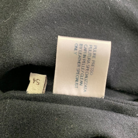 BOTTEGA VENETA Size 44 Black Mixed Materials Cashmere Biker Jacket