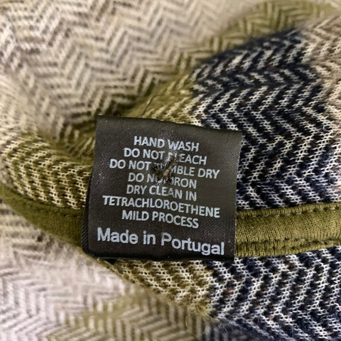 TODD SNYDER Size M Tan Olive Textured Stripe Cotton Chore Jacket