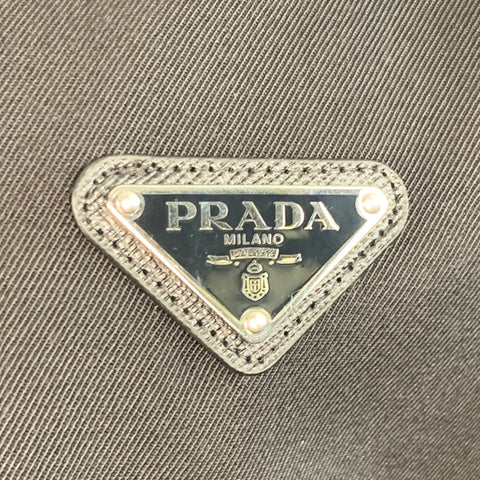 PRADA Size S Black Virgin Wool Twill Contrast Collar Zip Up Shirt Jacket