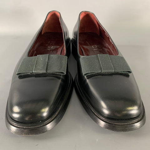 GUCCI Size 9.5 Black Leather Loafer Loafers