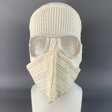 WALTER VAN BEIRENDONCK Size One Size White Textured Viscose Nylon Hats