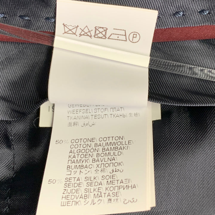 BRUNELLO CUCINELLI Size 44 Navy Blue Two Toned Virgin Wool Silk Tuxedo