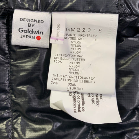GOLDWIN Size L Black Quilted Nylon Zip Up Puffer Jacket