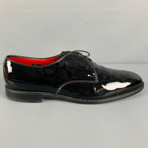 ALLEN EDMONDS Size 13 Black Patent Leather Lace-Up Shoes