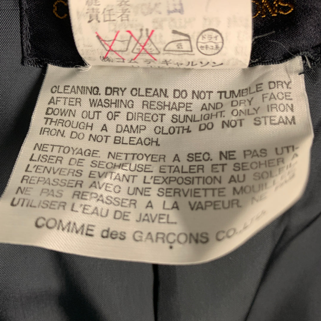 COMME des GARCONS Size S Black Wool Cropped Blazer