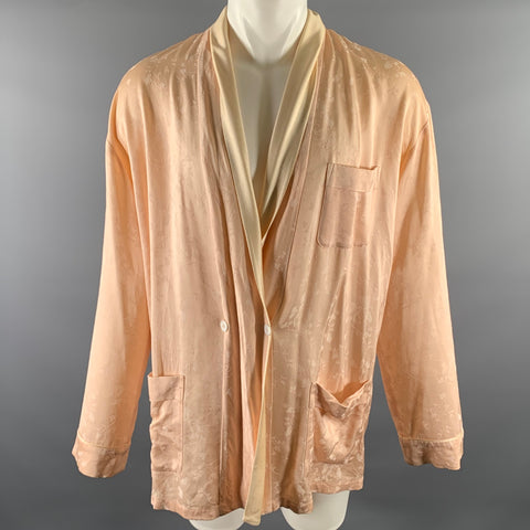 HAIDER ACKERMANN Size L Pink Floral Cupro Rayon Robe