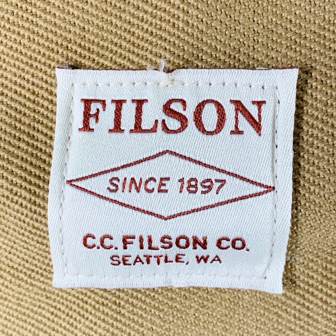 FILSON Small Rugged Tan Brown Cotton Canvas Twill Duffle Bag