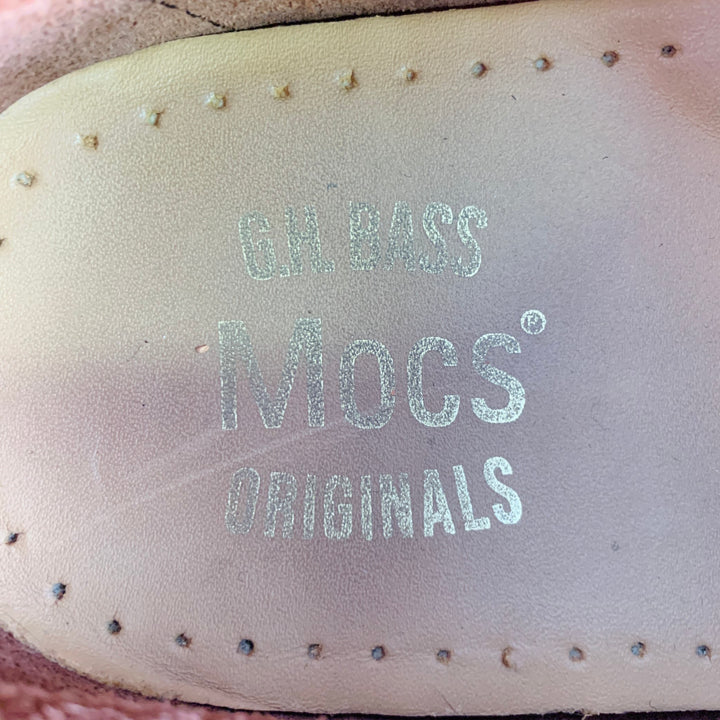 G.H. BASS&CO. Size 11 Brown Chunky Tread Sole Moccasin Lace-Up Shoes