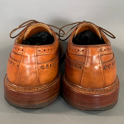 ALDEN Size 7 Brown Brogues Leather Blucher Loafers
