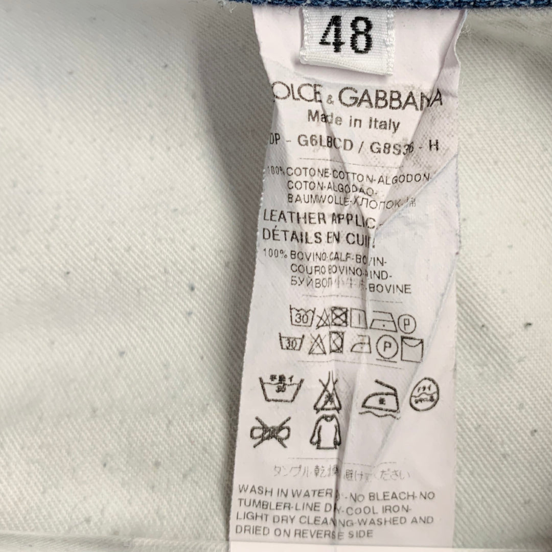 DOLCE & GABBANA Size 32 16 Classic Blue Cotton Relaxed Distressed Jeans
