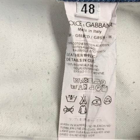 DOLCE & GABBANA Taille 32 16 Jean décontracté en coton bleu classique vieilli
