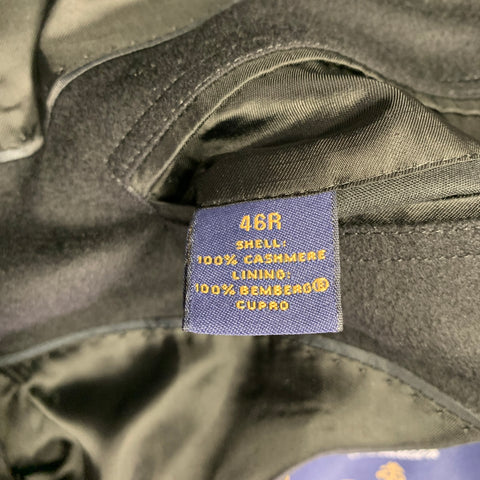 BROOKS BROTHERS Size 46 Black Cashmere Single Breasted Sport Coat