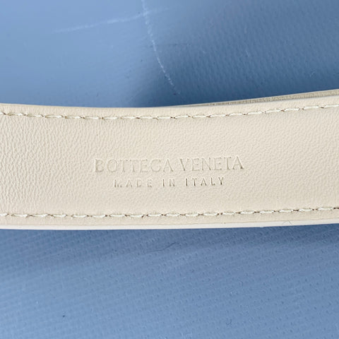 BOTTEGA VENETA Mini Cassette Tan Woven Leather Waist Bag
