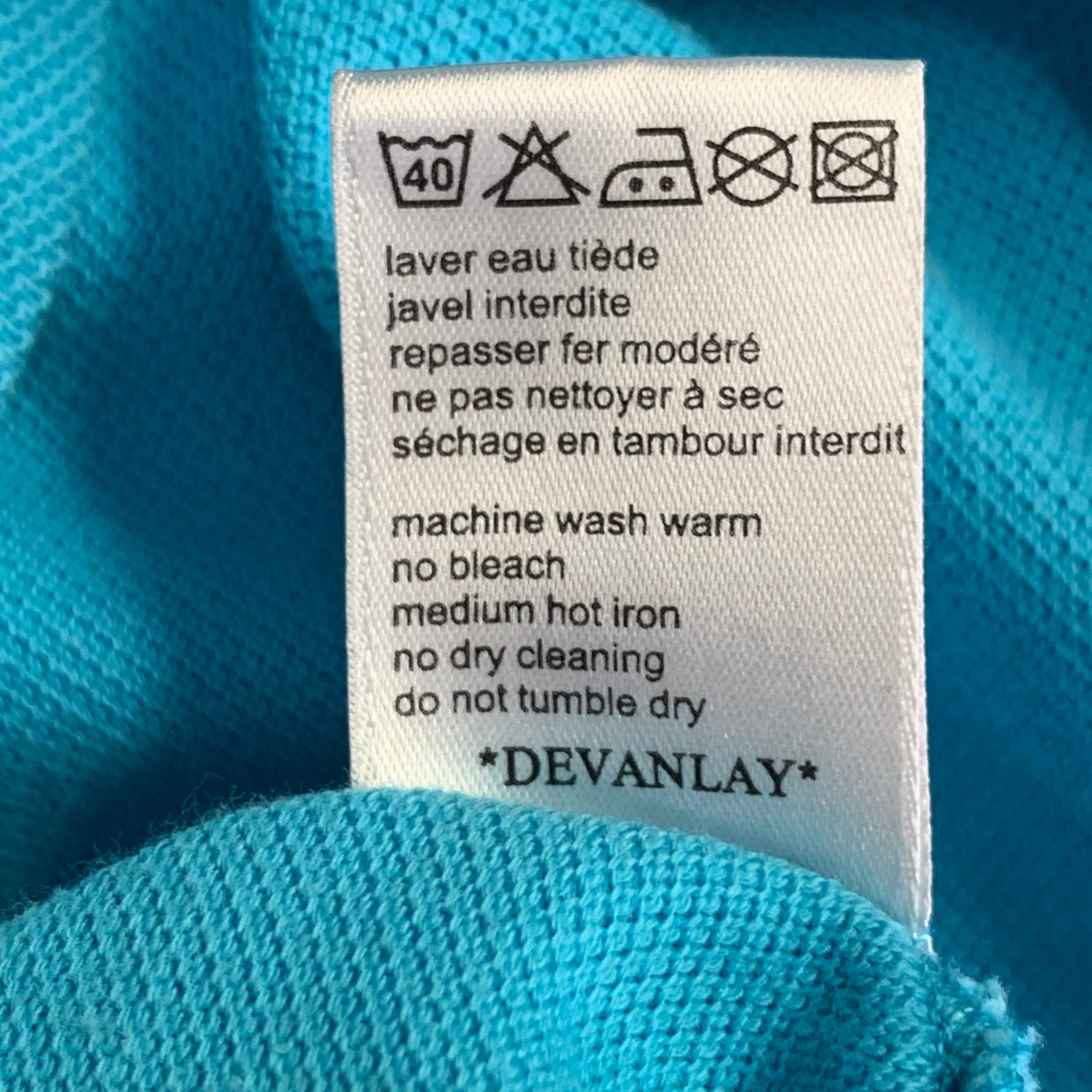 LACOSTE Size L Blue Aqua Cotton Logo Patch Polo – Sui