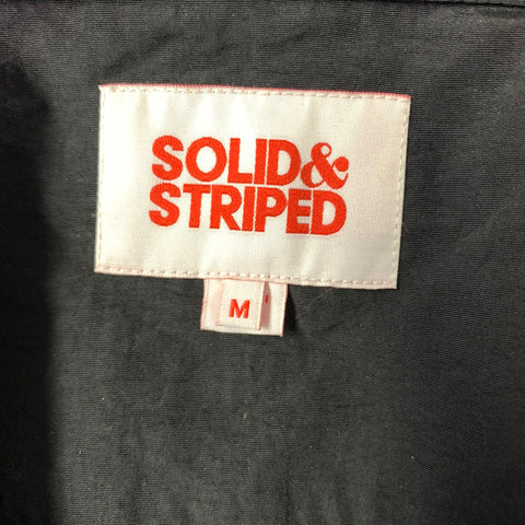 SOLID & STRIPED Size M Black Nylon See Through Jacket