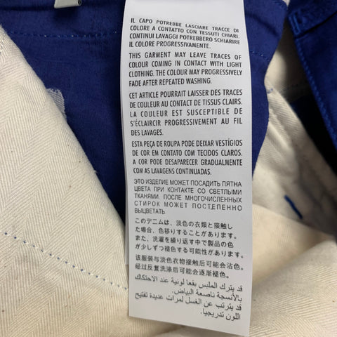 GUCCI 2019 Size 30 Blue Red Stripe Viscose Linen Joggers Casual Pants