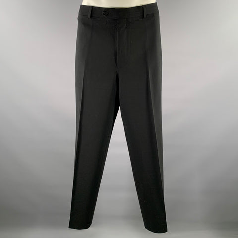 HUGO BOSS Chest Size 44 Black Virgin Wool 40 31 Suit