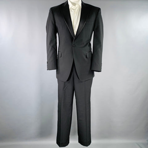 JoS. A. BANK Size 42 Black Wool Peak Lapel Tuxedo