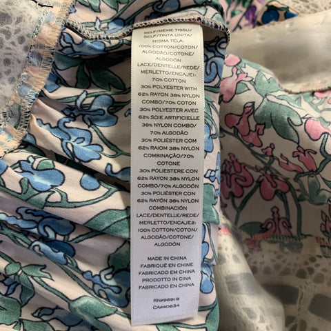 MARC JACOBS Size 6 Cream Multi-Color Floral A-Line Mid-Calf Dress