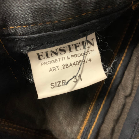 ANDREW MACKENZIE Size 31 Dark Grey Contrast Stitch Cotton Barrel Jeans