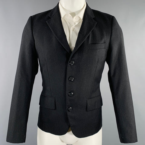 COMME des GARCONS HOMME PLUS 2012 Size S Black Wool Cashmere Sport Coat