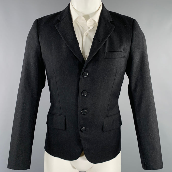 COMME des GARCONS HOMME PLUS 2012 Size S Black Wool Cashmere Sport Coat
