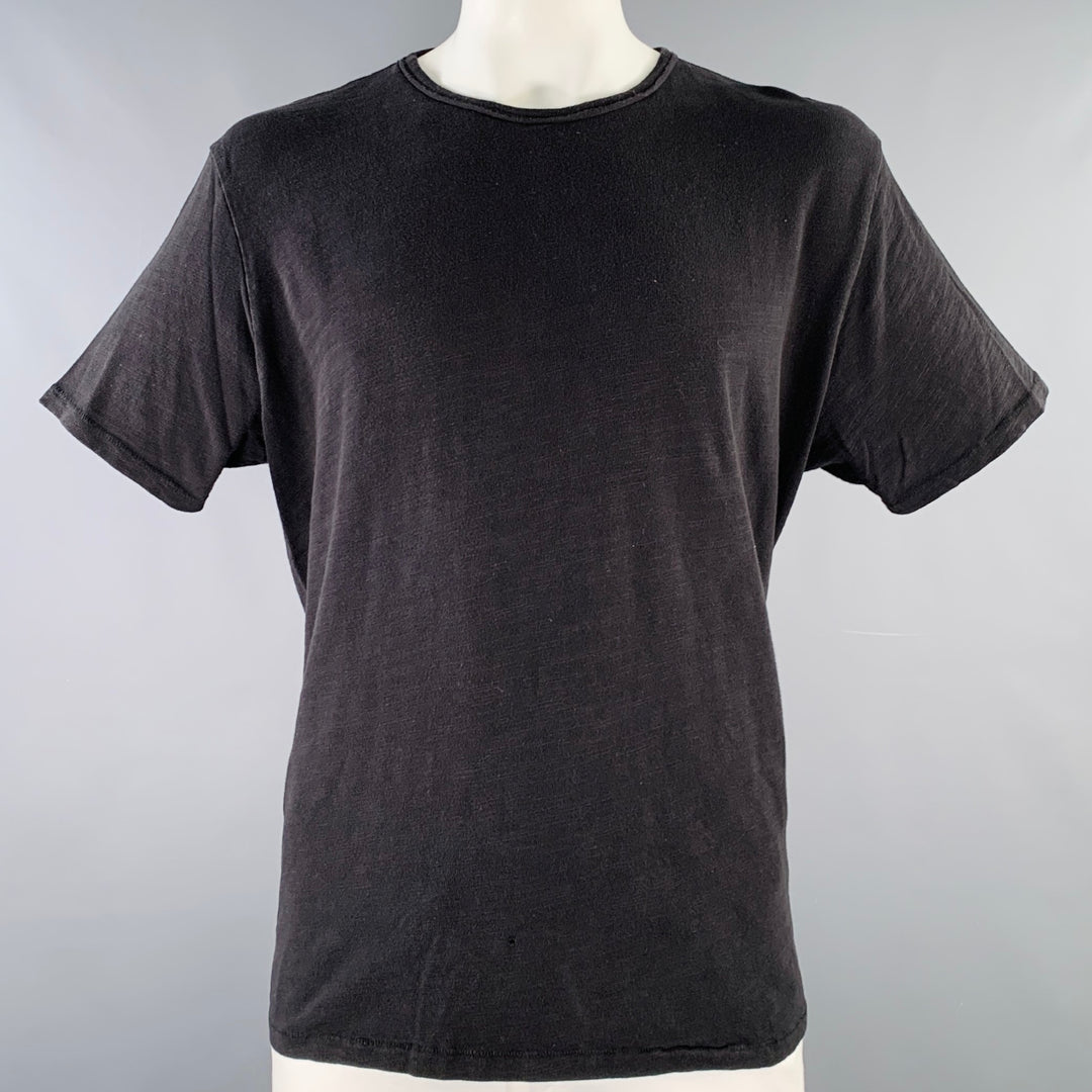 RAG & BONE Size XXL Black Cotton Crew Neck T-shirt