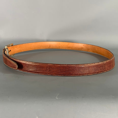 MARTIN DINGMAN Brown Lizard Belt