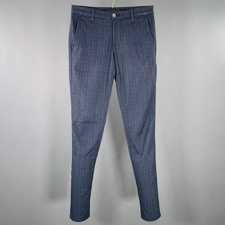 ADRIANO GOLDSCHMIED Size 29 Navy Blue Pinstripe Cotton Blend Casual Pants