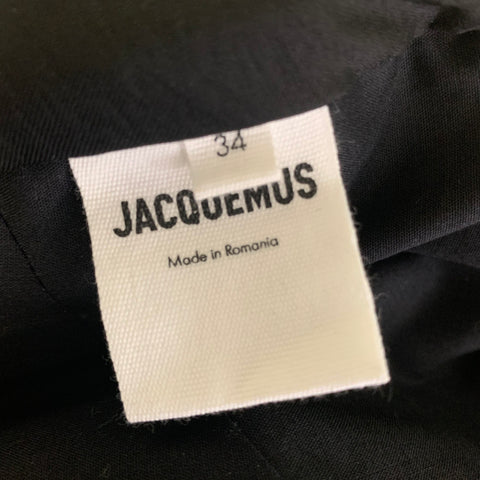 JACQUEMUS Size 00 Black Draped Dress