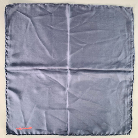 TURNBULL & ASSER Navy Red Signature Silk Pocket Square