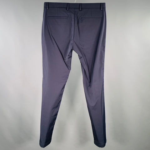 THEORY Size 32 Navy Polyamide Blend Flat Front Casual Pants