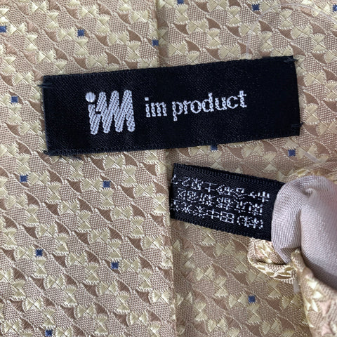 ISSEY MIYAKE Yellow Gold Geometric Silk Tie
