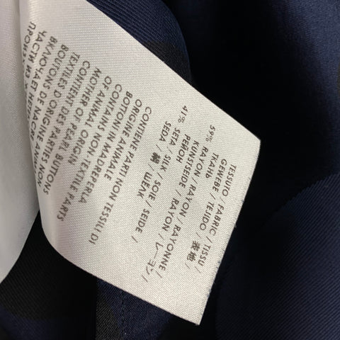 STELLA McCARTNEY Size 6 Navy Black Rayon Silk Polka Dot Casual Top