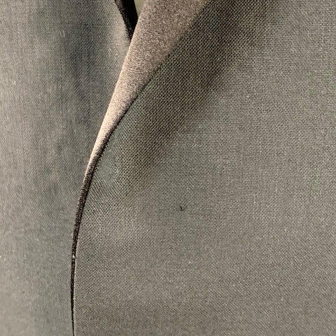 GUCCI Size 42 Regular Black Wool Blend Peak Lapel Sport Coat