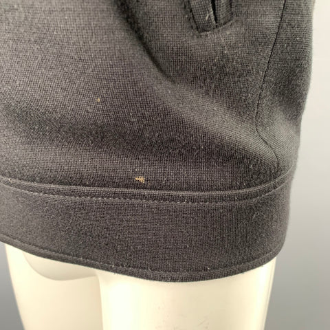 MARNI Size S Black Acrylic Blend Suede Motorcycle Jacket