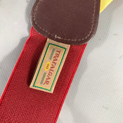 TRAFALGAR Gold Red Stripe Suspenders