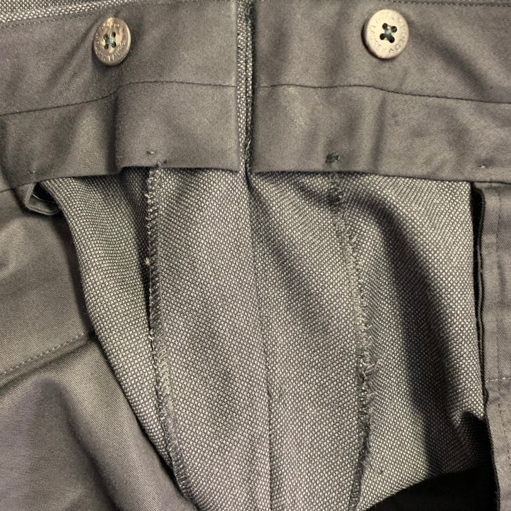 POLO by RALPH LAUREN Size XL Charcoal Grey Woven Virgin Wool Tapered Zip Fly Dress Pants