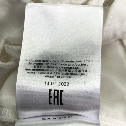 VALENTINO Size S White Cut Out Cotton Polyamide Oversized Hoodie Jacket